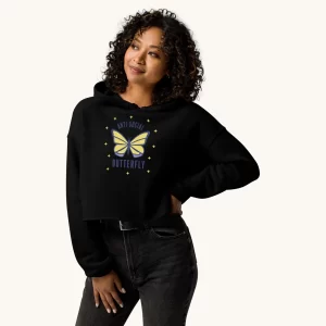 Anti Social Butterfly Crop Top Hoodie