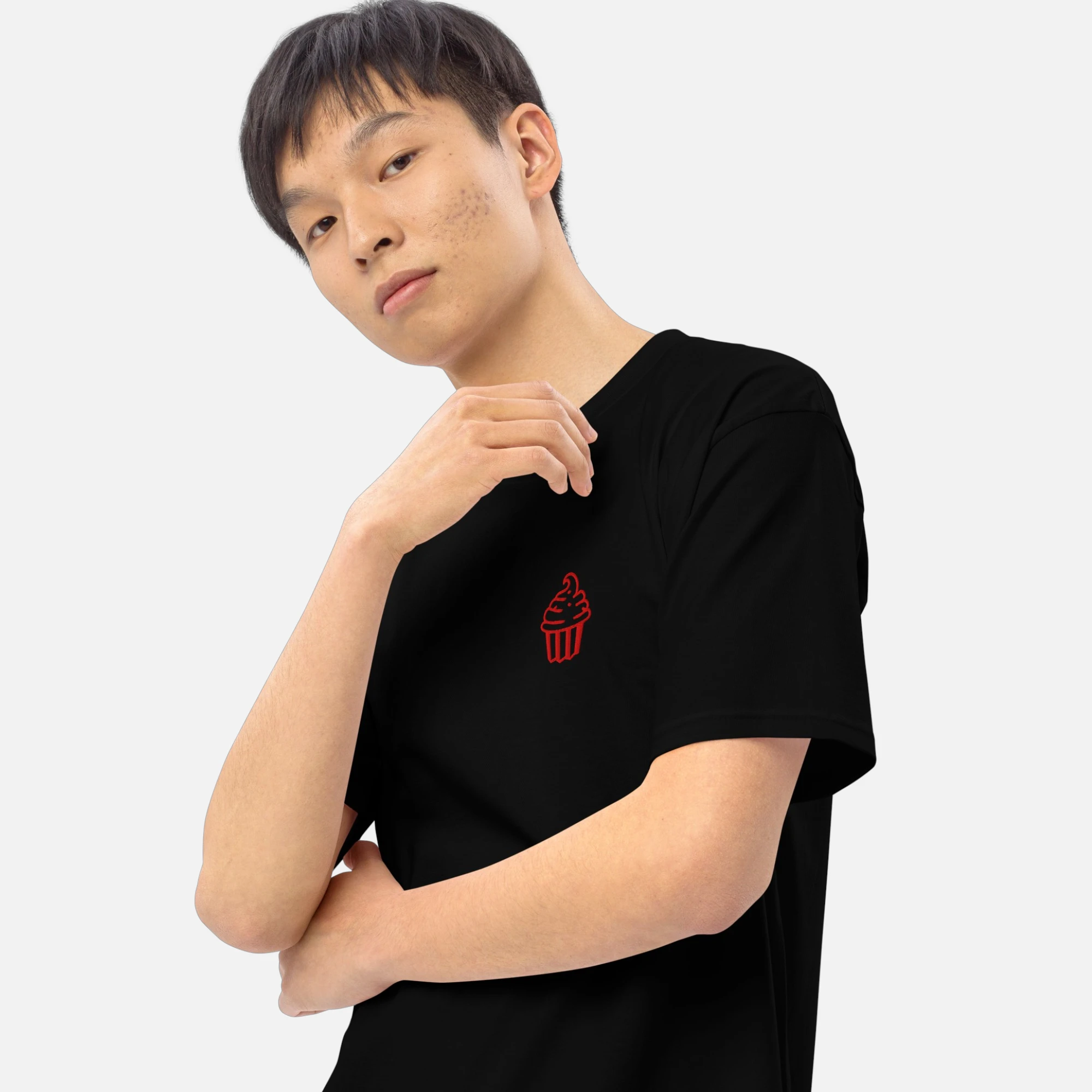 Men’s CupCake Graphic premium heavyweight tee - Image 5