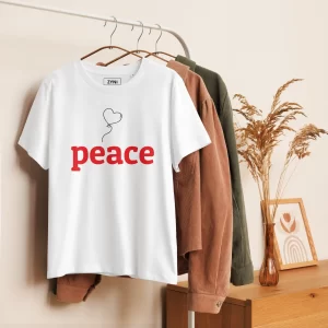 Women’s Peace Graphic ribbed neck t-shirt