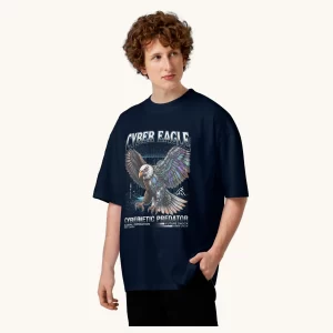 ZYNI "Cyber Eagle" Retro-Futuristic Premium Oversized Tee