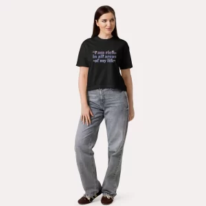 ZYNI I Am Rich Manifestation Boxy Tee