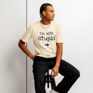 Men's "I'm with Stupid" Premium Retro Tee