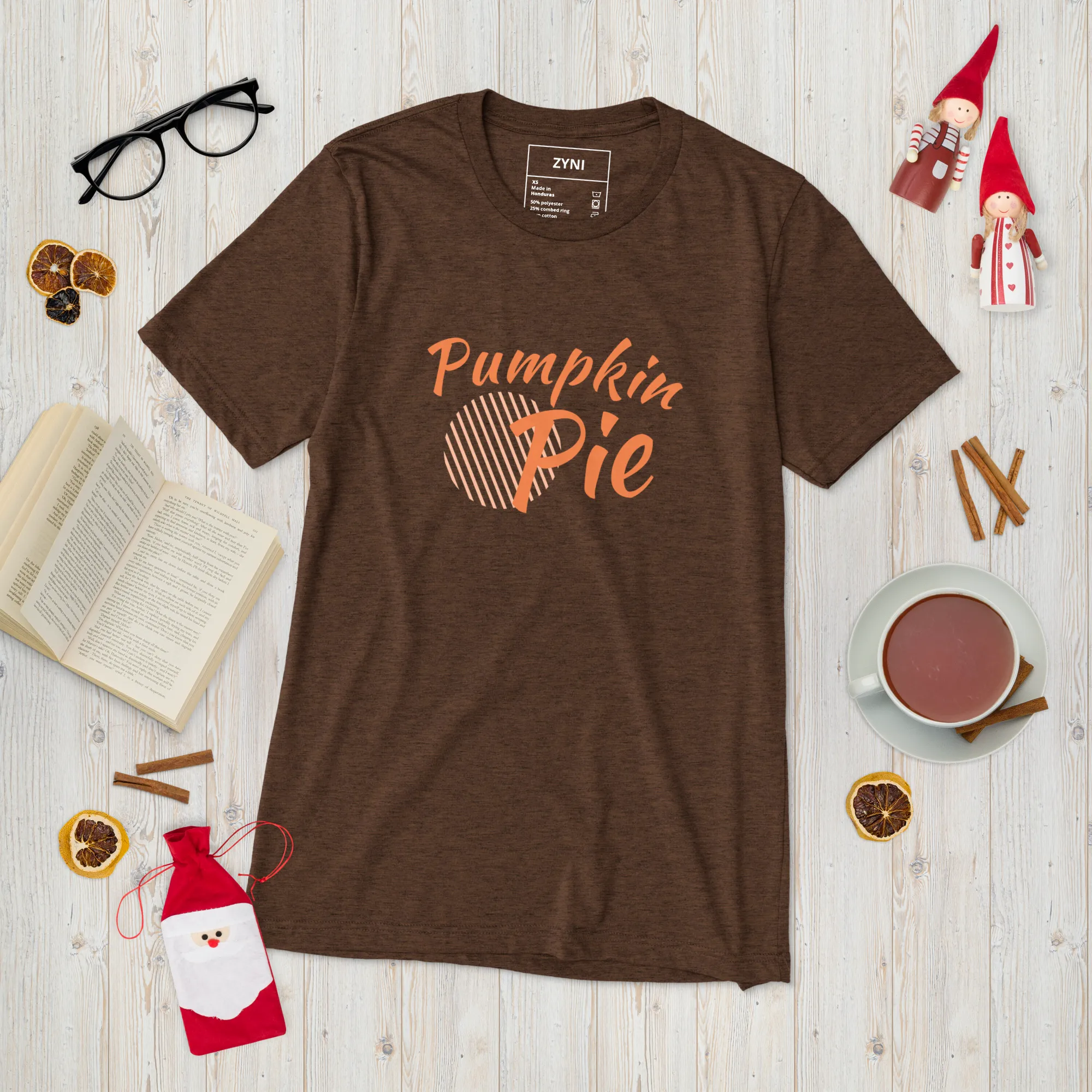 Women's "Pumpkin Pie" Retro Seasonal Tri-Blend Tee - Image 6