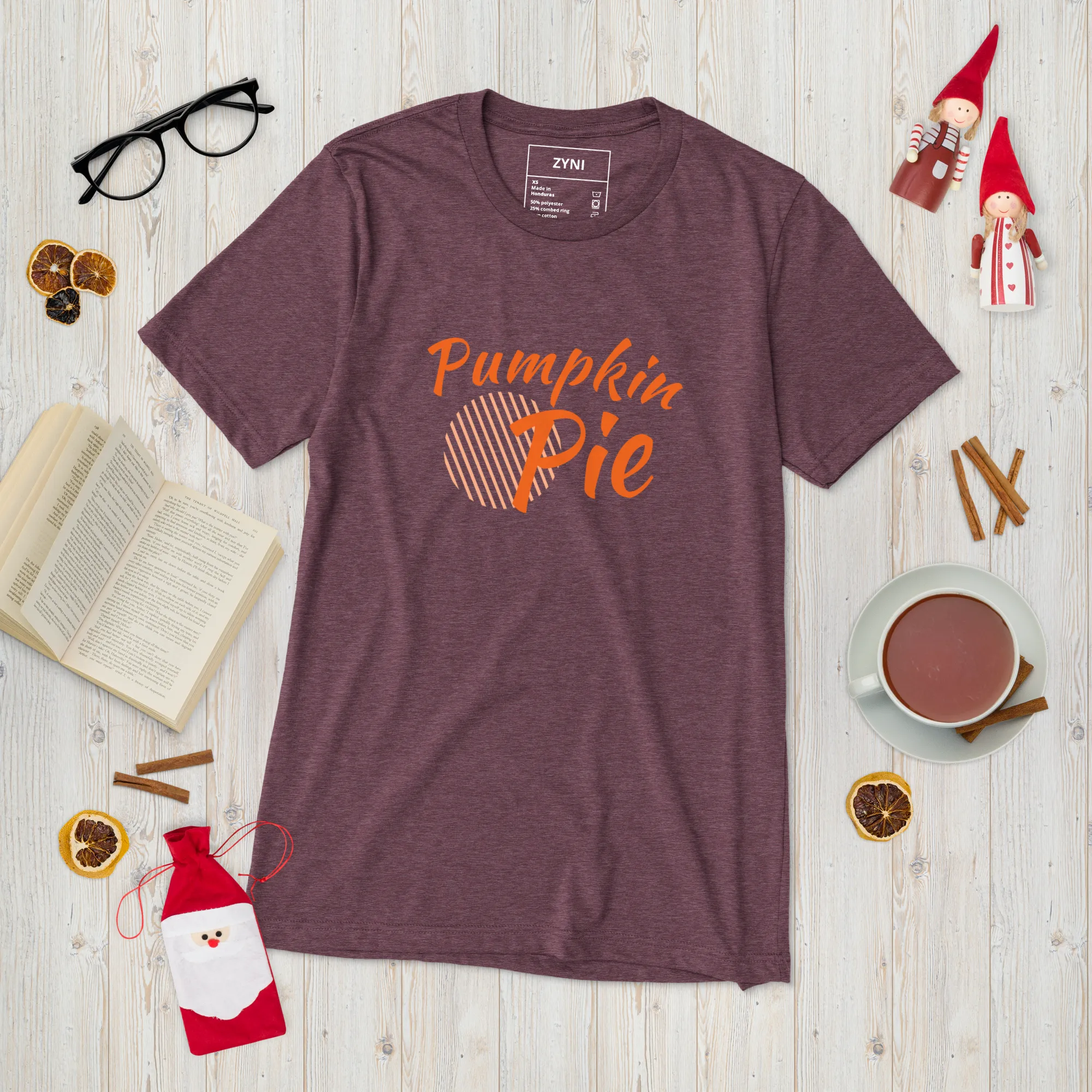 Women's "Pumpkin Pie" Retro Seasonal Tri-Blend Tee - Image 3