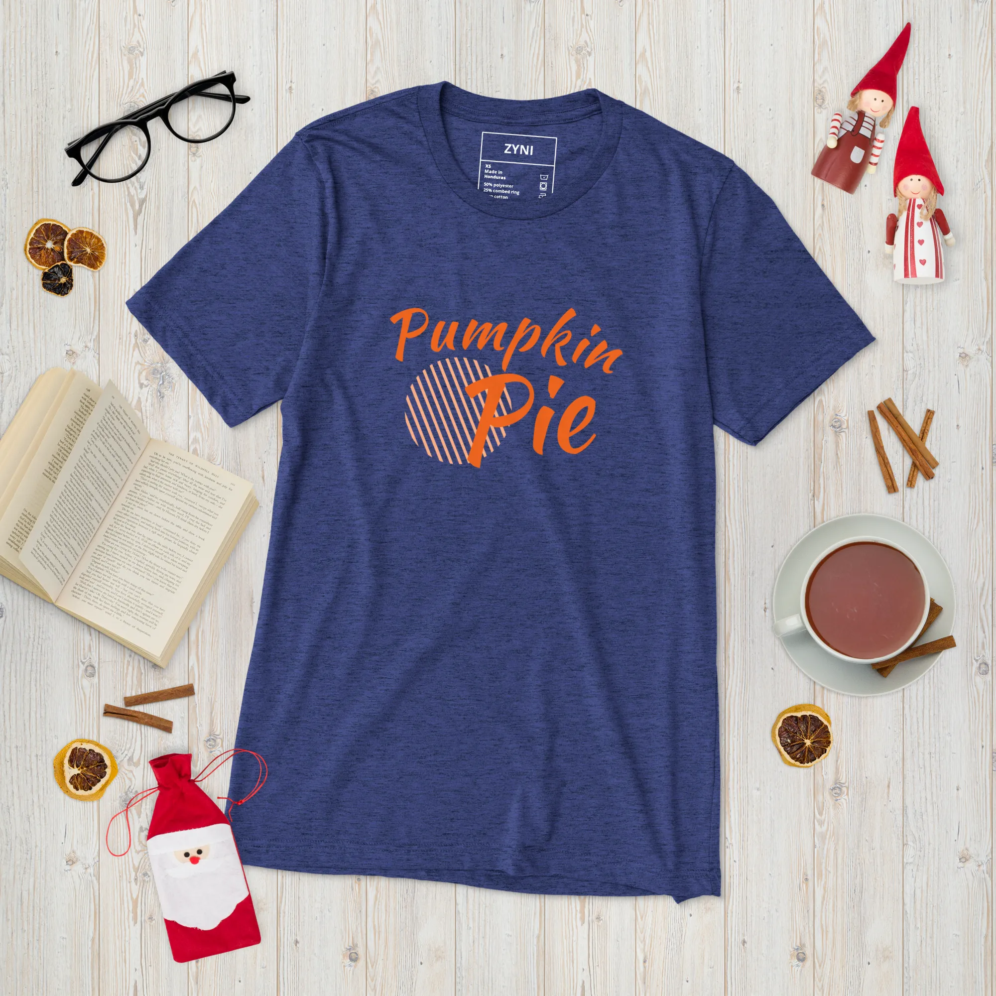 Women's "Pumpkin Pie" Retro Seasonal Tri-Blend Tee - Image 7
