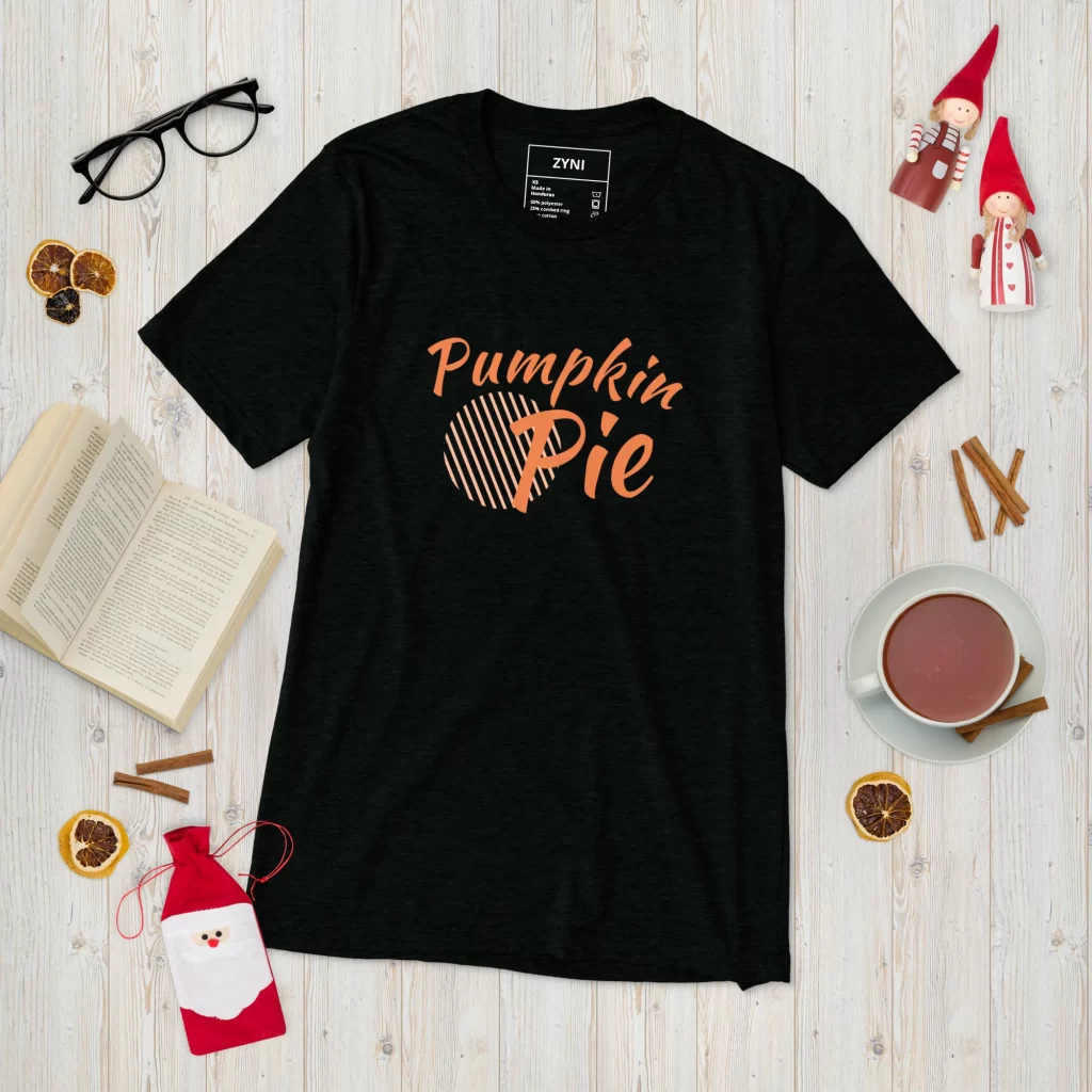 Women's "Pumpkin Pie" Retro Seasonal Tri-Blend Tee